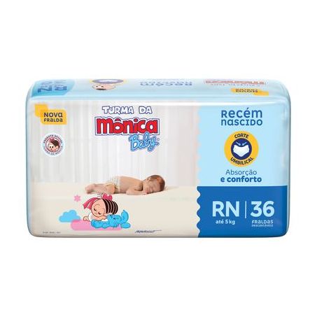 Fralda Turma Monica Jumbo Rn C/36