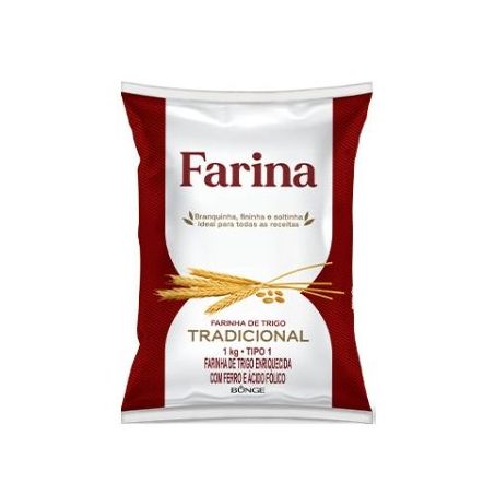 FARINHA TRIGO FARINA 1KG PLASTICO