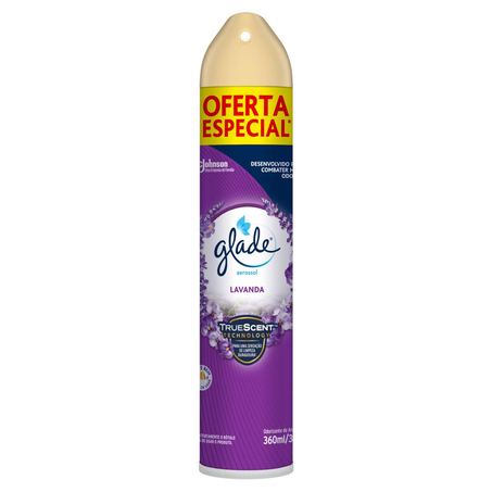 Purificador de Ar Aerossol Glade 360ml - Lavanda - Oferta Especial