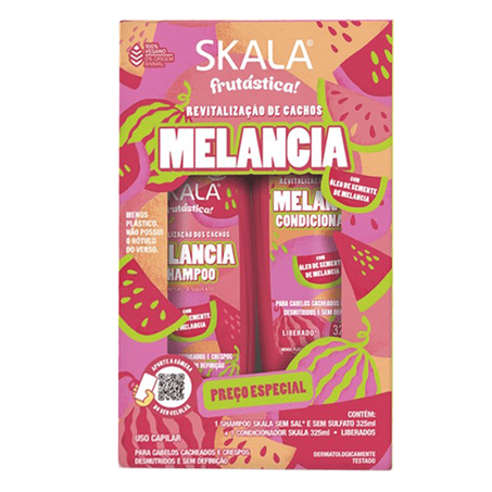 Kit Skala Shampoo 325ml  Condicionador 200ml Melancia