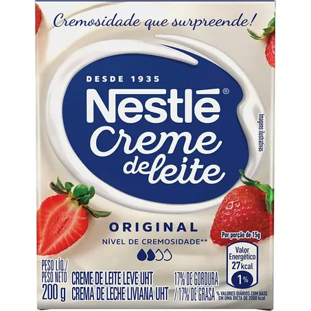 Creme de leite nestlé caixa 200g