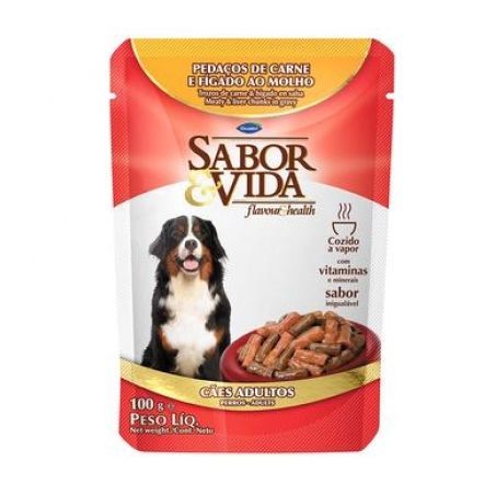 RACAO CAES SABOR E VIDA ADULTO LIGHT SALMAO 85G