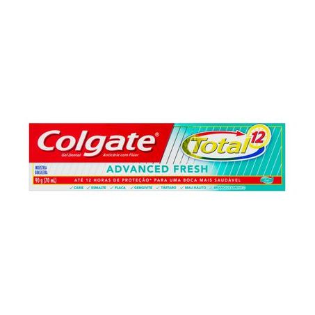 Creme Dental Anticárie com Flúor Colgate Total12 Advanced Fresh Caixa 90gr