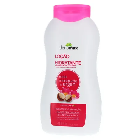 Loção hidratante denomax rosa mosqueta argan 470g 360-1
