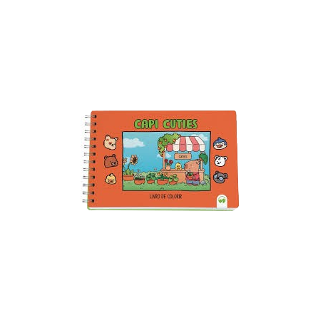 LIVRO COLORIR C/32 ILUSTRACOES BOB CUTIES CAPIVARA
