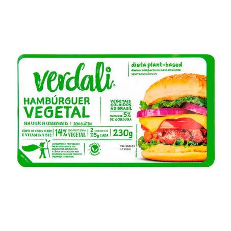 Hamburguer Verdali Vegetal 230g