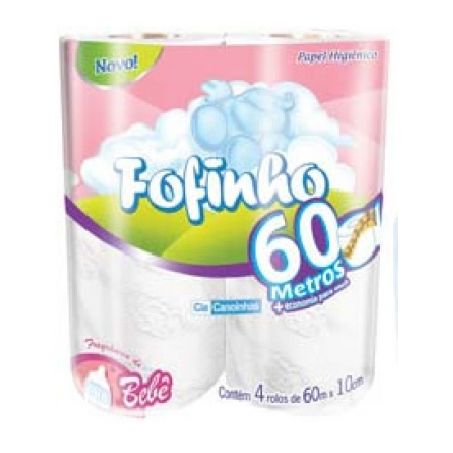 Papel higiênico fofinho folha simples 4x30m bebê