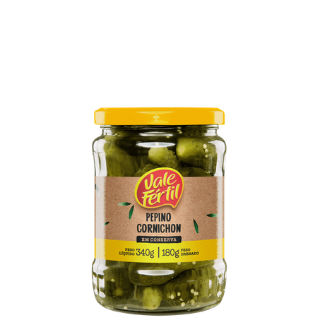 PEPINO CORNICHON 180G - VALE FERTIL