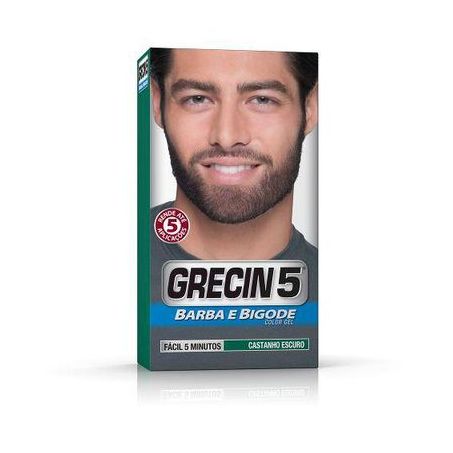 Tintura Grecin 5 Barba e Bigode - Castanho-escuro