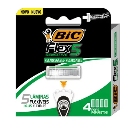 Carga bic flex-5 sensitive c/4