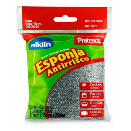 ESPONJA ALKLIN ANTI RISCO PRATEADA 