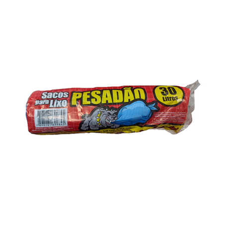 Sacos de lixo pesadão 30 litros com 25 unidades