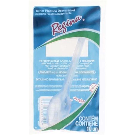 COLHER DESCART REFEICAO CRISTAL PLAST REGINA C/10