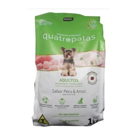 ALIMENTO PARA CÃES QUATRO PATAS RAÇAS PEQUENAS/MÉDIAS/ADULTOS 1KG