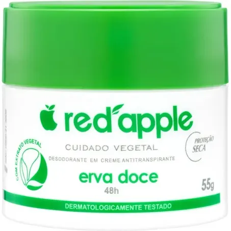 Desodorante Creme Red Apple 55g Erva Doce
