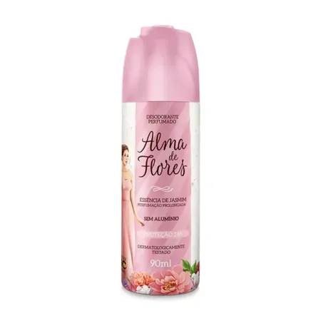 Desodorante Perfumado Alma de Flores Essência de Jasmim Frasco 90ml