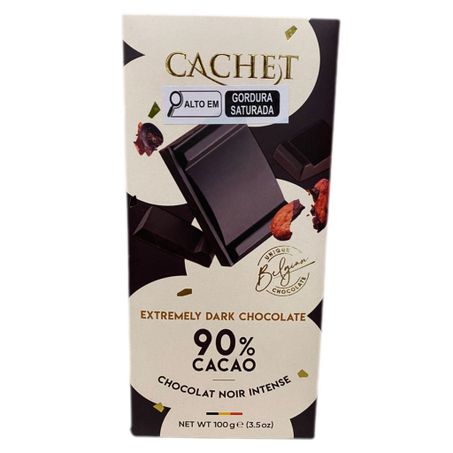 Chocolate belga 90% cacau 100g