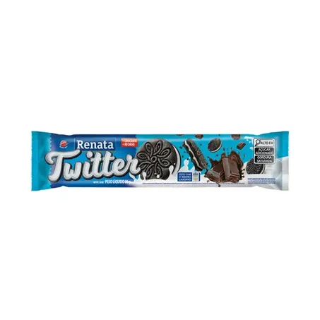 Biscoito Renata Twitter Recheado Baunilha 80g