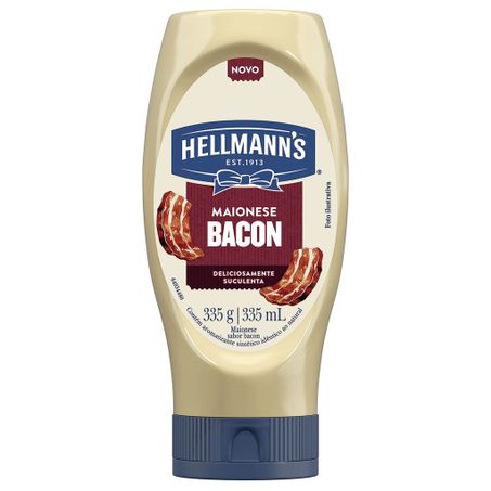 Maionese hellmanns sabor bacon sqz 335g