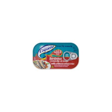 Sardinha com molho de tomate coqueiro