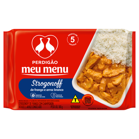 Strogonoff de Frango com Champignon e Arroz Branco Perdigão Meu Menu 300G