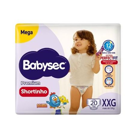 FRALDA BABYSEC SHORT MEGA XXG 20UN