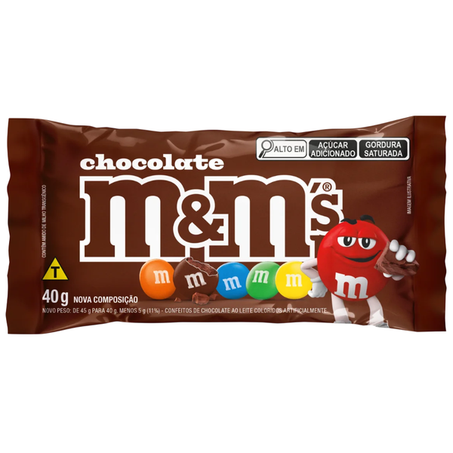 Chocolate MM'S Chocolate ao Leite 40g