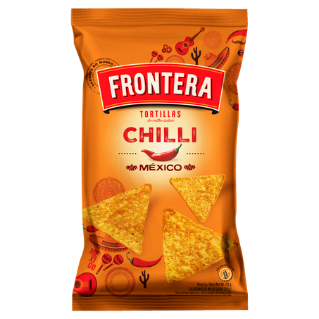 Salgadinho Tortilha de Milho Chilli Frontera México Pacote 110g
