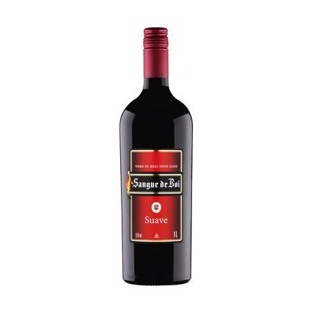 Vinho Sangue De Boi Tinto Suave Garrafa 1L 