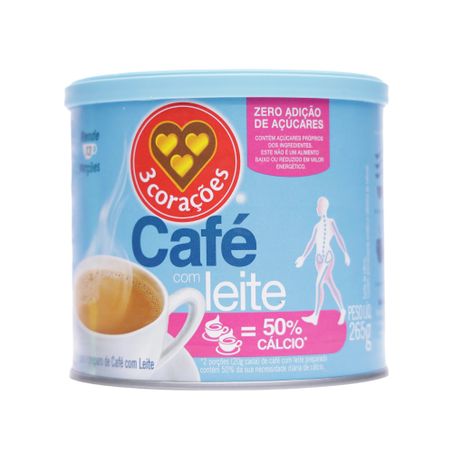Café 3 corações com leite zero açúcar 265g 360-2