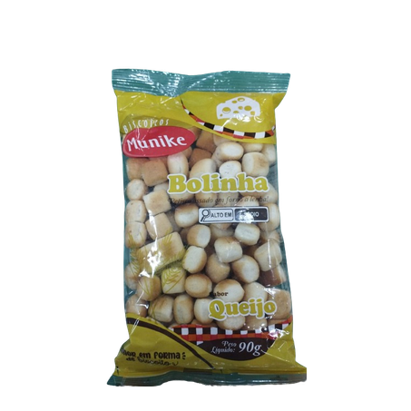 BISCOITO MUNIKE MIGNON BOLINHA 90 G QUEIJO        