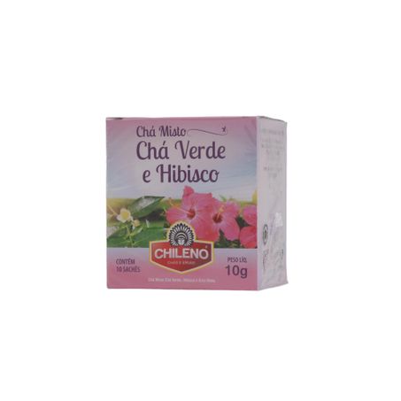 Chá Misto Chileno Chá Verde e Hibisco Caixa com 10un - 10gr 360-3