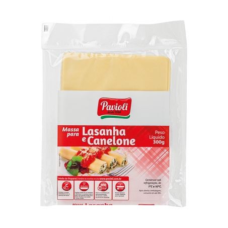 Massa Para Lasanha Pavioli Embalagem 300G