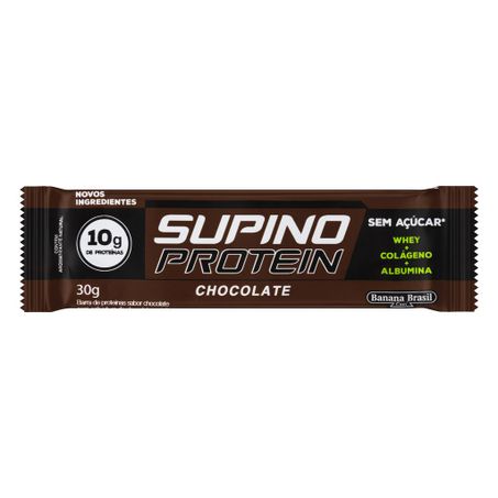 Barra de Proteína Chocolate Zero Açúcar Supino Protein