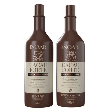 Kit Inoar Shampo 1l  Condicionador 800ml Cacau Forte