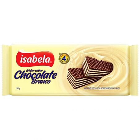 Biscoito Wafer Isabela Chocolate Branco 100G