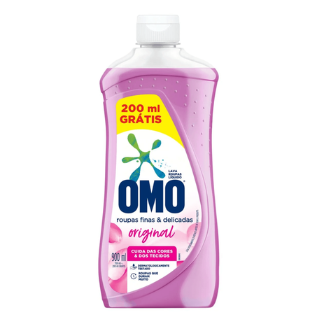 LAVA ROUPAS LIQ. OMO 900ML DELICADAS