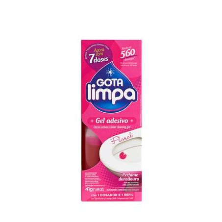 Gel adesivo gota limpa 41g floral