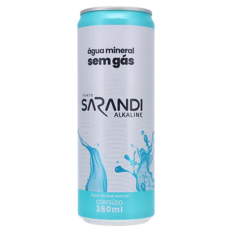 ÁGUA MINERAL SARANDI ALKALINE SEM GÁS LATA 350ML 360-1
