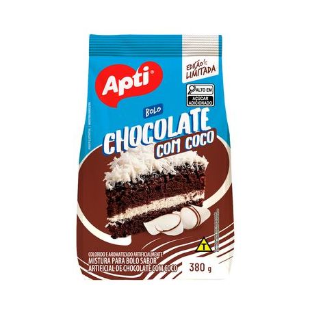 Mistura para Bolo em Pó Apti Chocolate com Coco Pacote 380gr