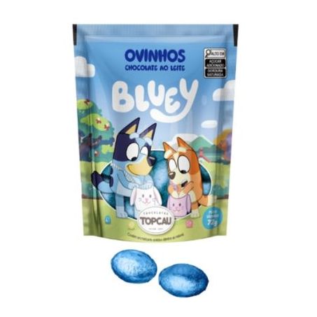 Ovinhos de Chocolate ao Leite Bluey Topcau Sachê 72g