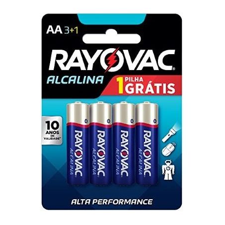 Pilha alcalina aa pequena rayovac l4p3