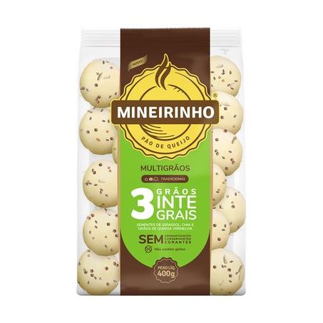 Pão de Queijo Multigrãos Mineirinho 400g