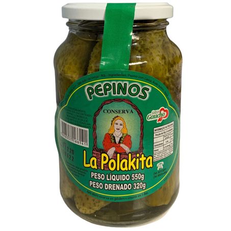 Pepino em conserva lapolakita vidro 320g||
