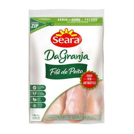 FILE DE PEITO DA GRANJA 1KG IQF CONG
