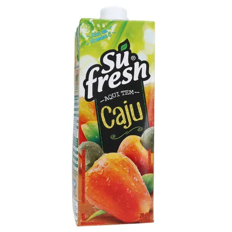 Bebida de Fruta Adoçada Su Fresh Caju Caixa com Tampa 1lt 360-35