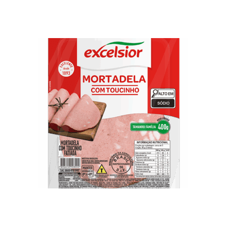 Mortadela Excelsior Fatiado Com Toucinho 400G
