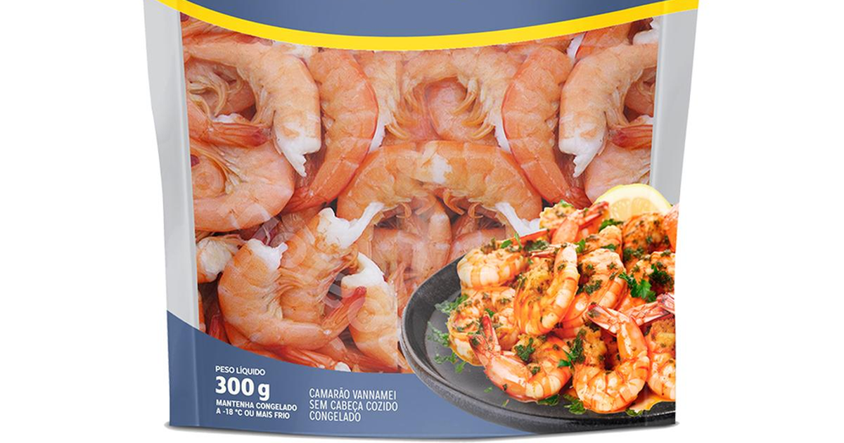 Camarão Costa Sul 300g - Vannamei Inteira - Cozido