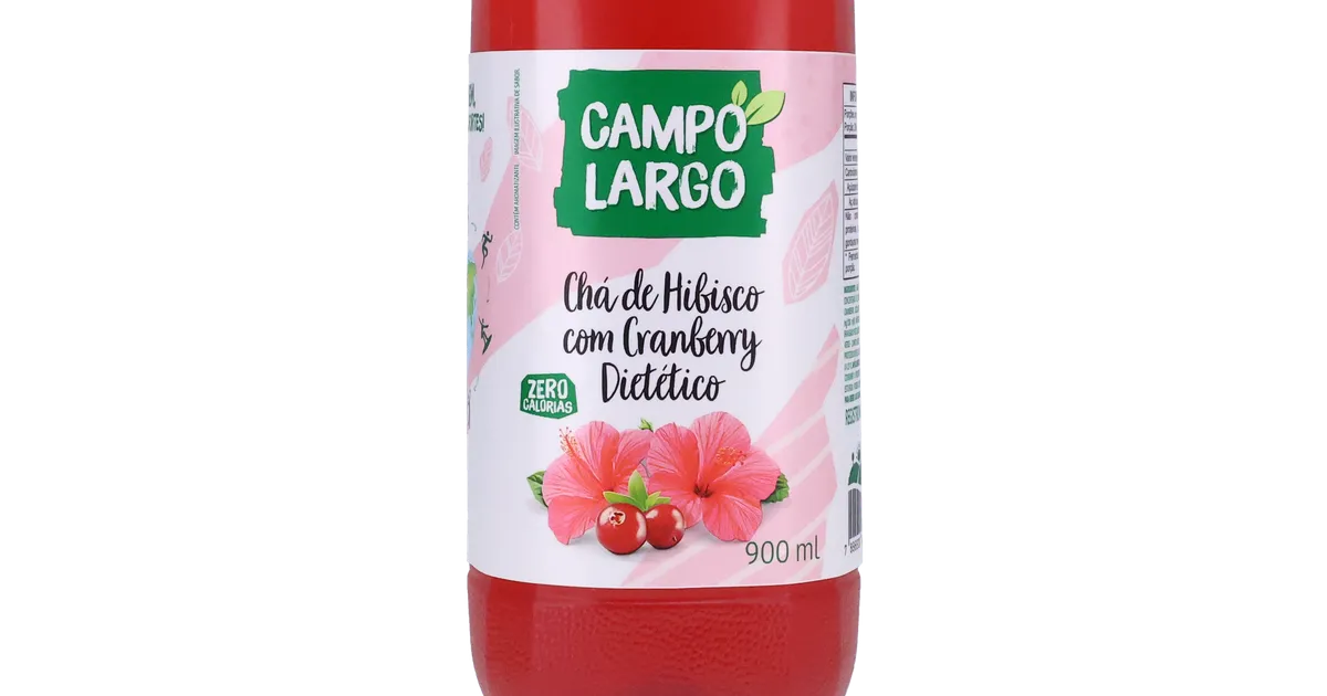 Chá Campo Largo 900ml - Hibisco + Cranberry - Pet