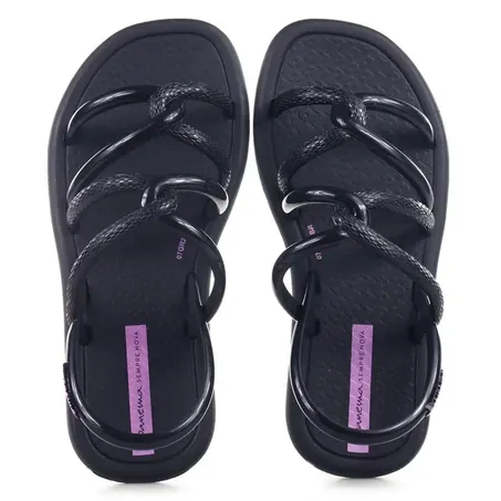 Sandalia Infantil Ipanema Grendene Meu Sol Preta Lilas 27136